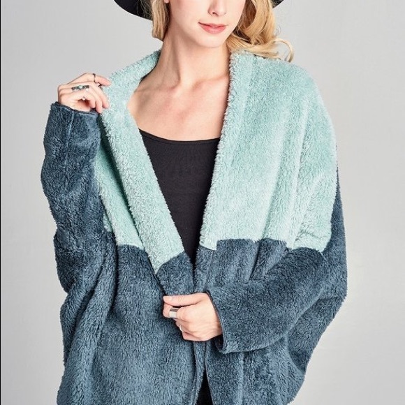 SOFT COLOR BLOCK OPEN STYLE JACKET ALL SEASON - Picture 6 of 14